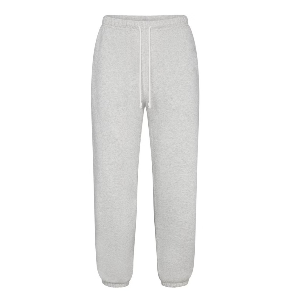 Skims Fleece Lounge Tapered Jogger, Light Heather Grey, XS